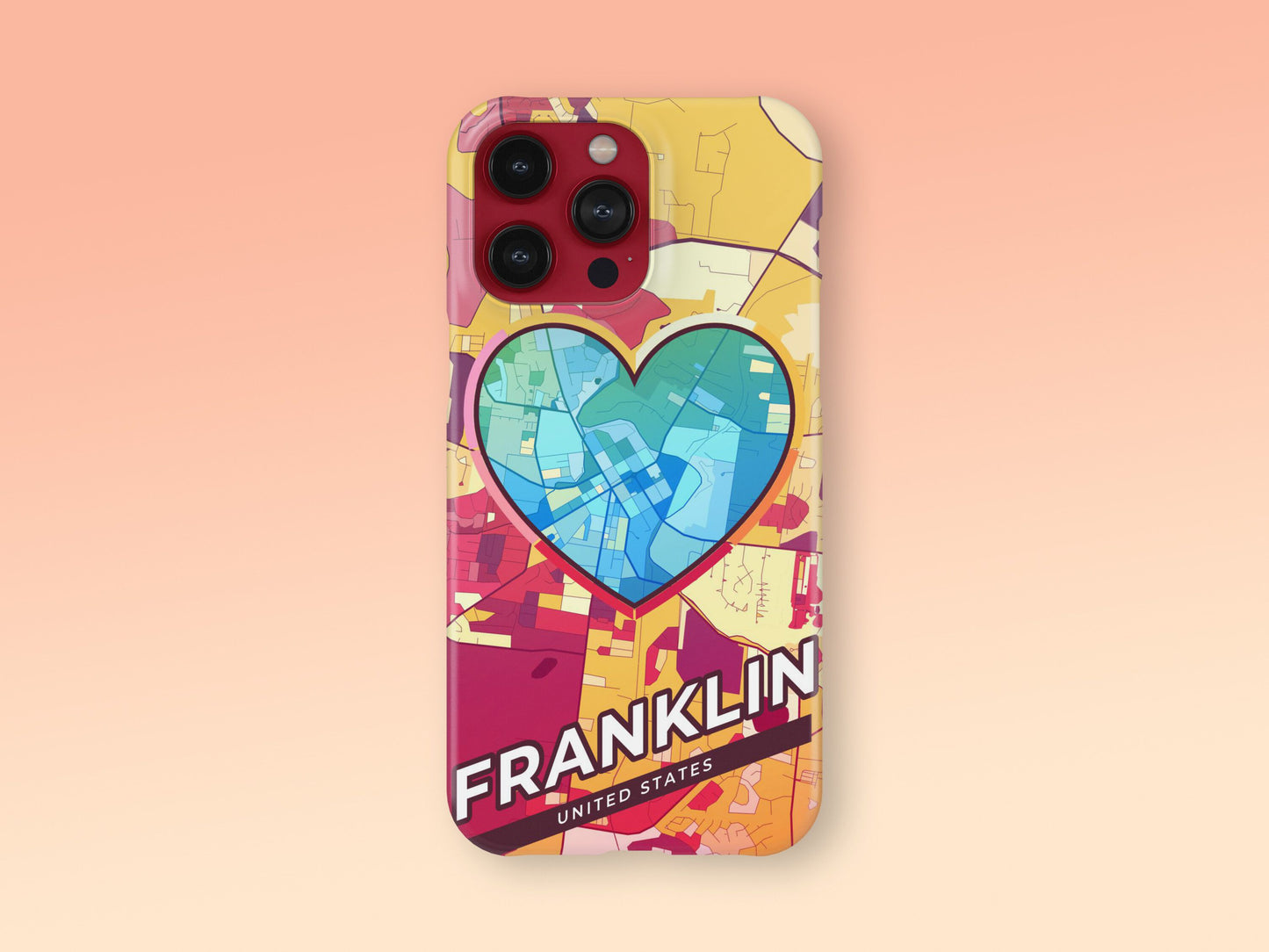 Franklin Tennessee slim phone case with colorful icon. Birthday, wedding or housewarming gift. Couple match cases. 2