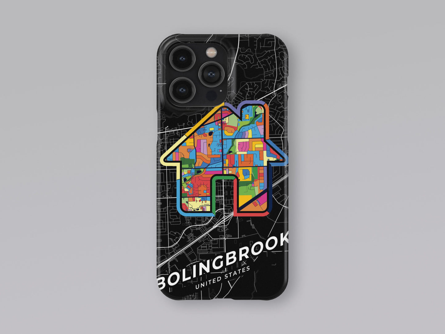 Bolingbrook Illinois slim phone case with colorful icon. Birthday, wedding or housewarming gift. Couple match cases. 3