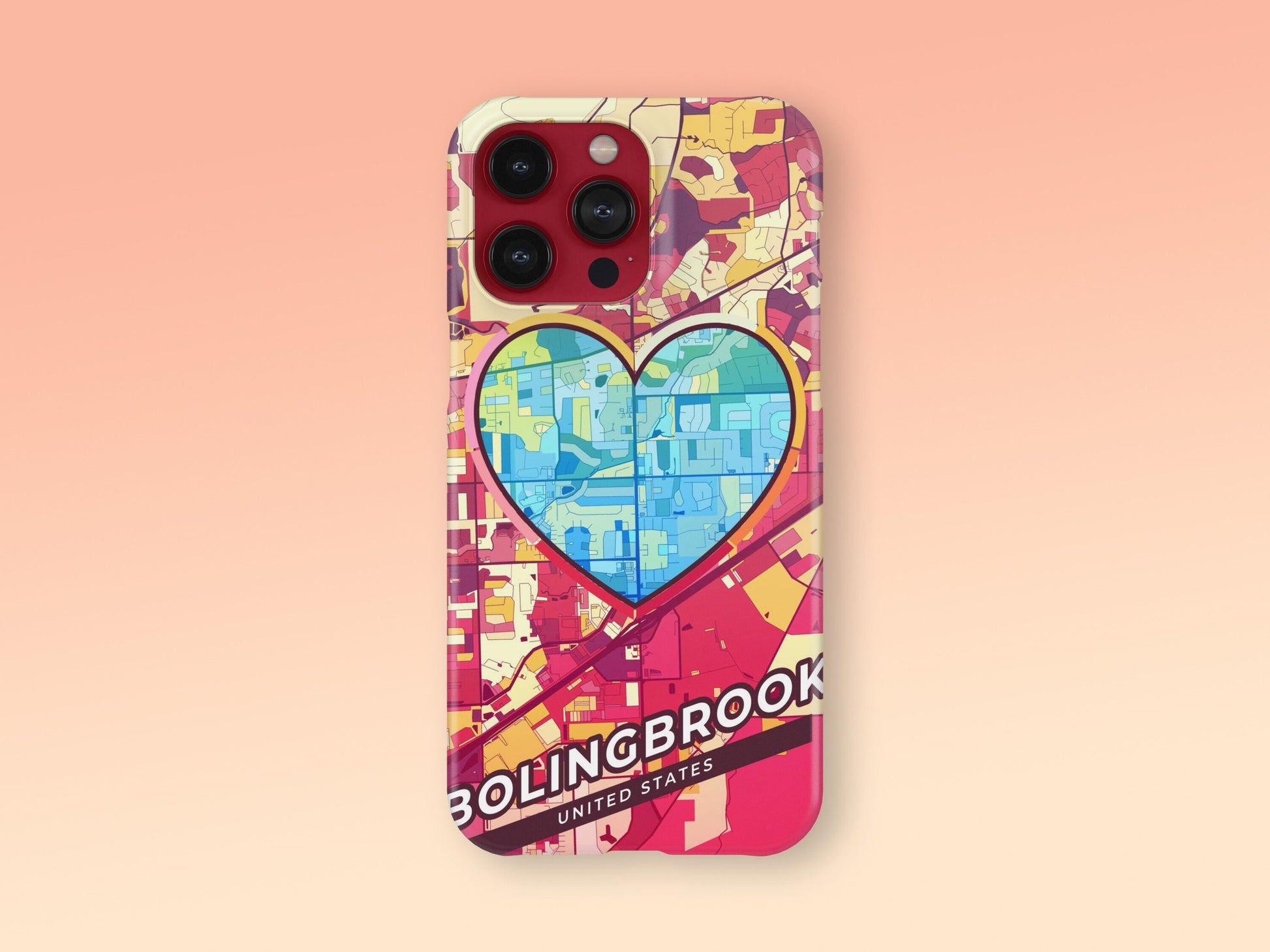 Bolingbrook Illinois slim phone case with colorful icon. Birthday, wedding or housewarming gift. Couple match cases. 2