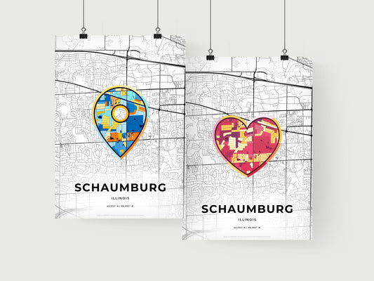 Schaumburg Illinois art print for couples