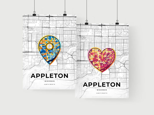 Appleton Wisconsin art print for couples
