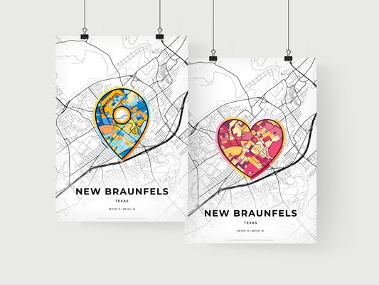 New Braunfels Texas art print for couples