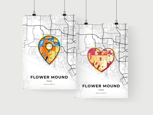 Flower Mound Texas art print for couples