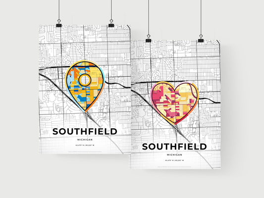 Southfield Michigan art print for couples