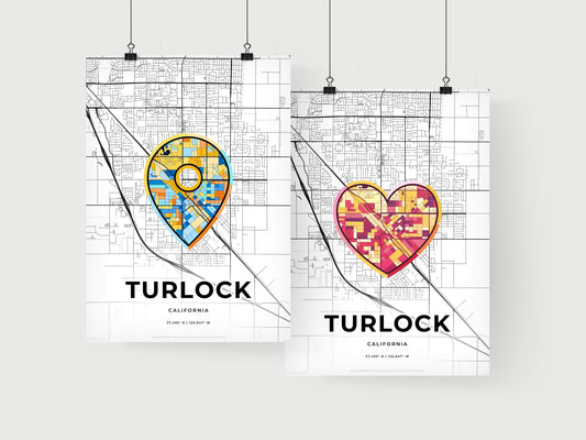 Turlock California art print for couples