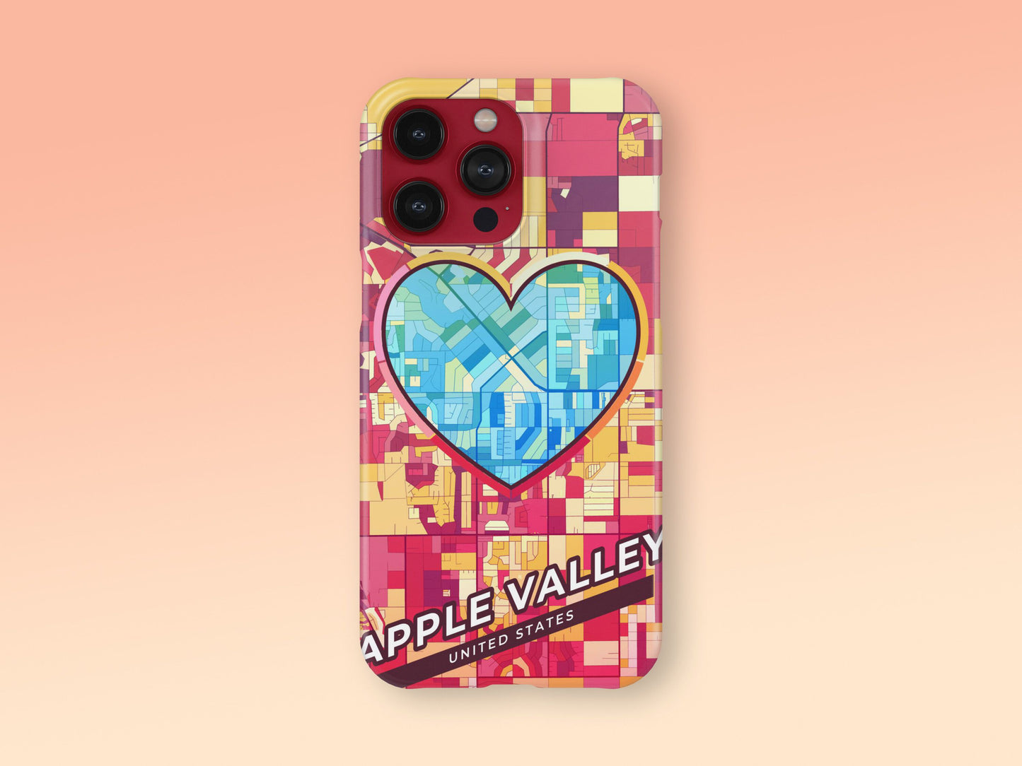 Apple Valley California slim phone case with colorful icon. Birthday, wedding or housewarming gift. Couple match cases. 2
