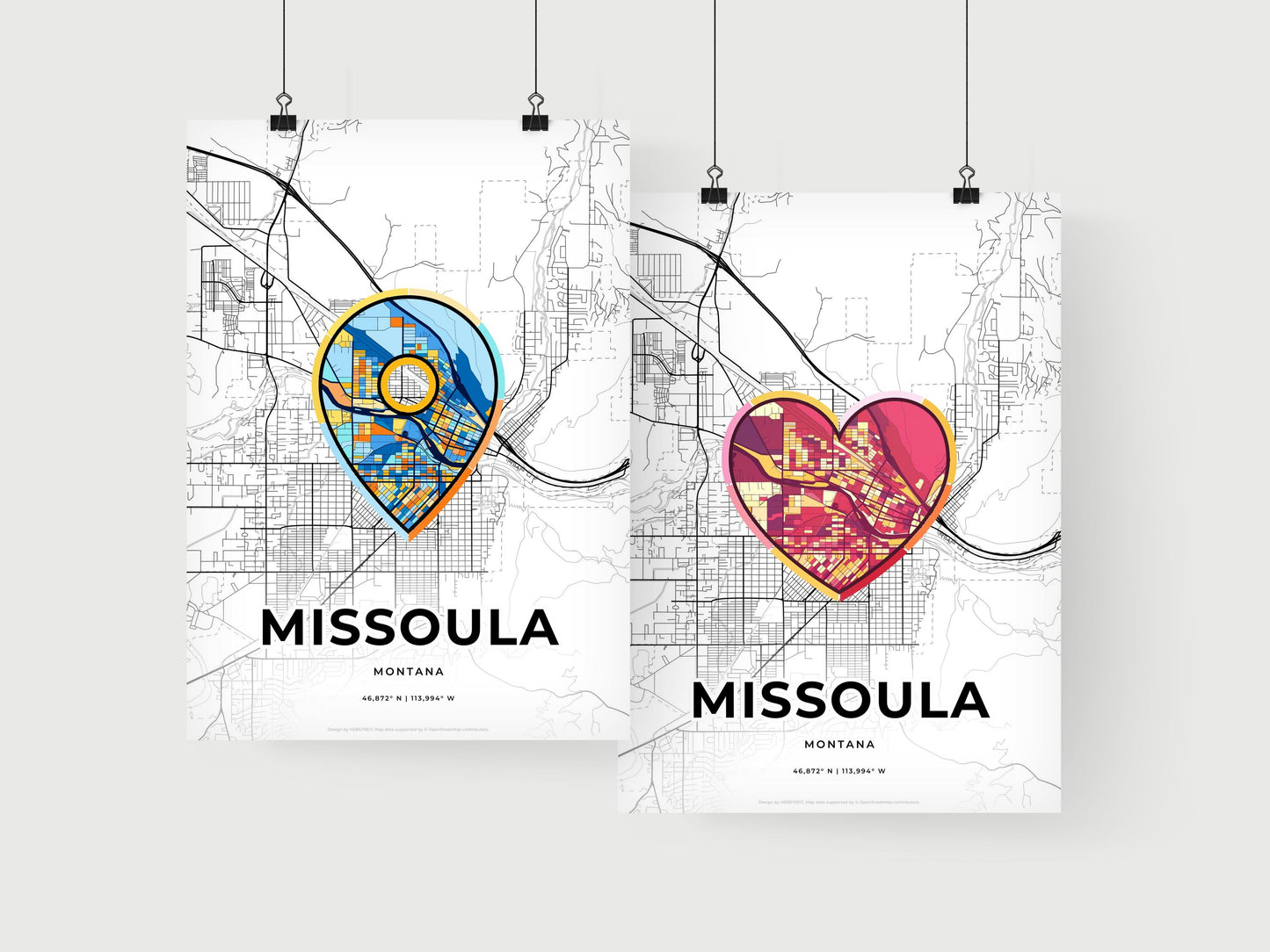 Missoula Montana art print for couples