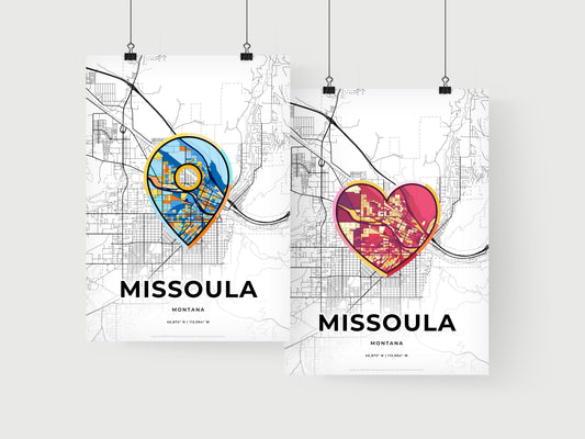 Missoula Montana art print for couples