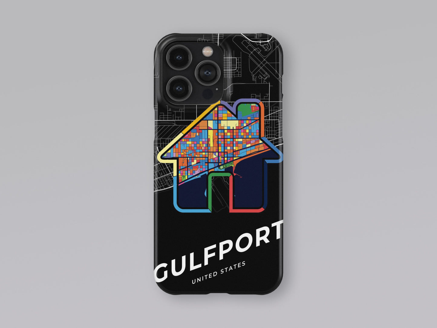 Gulfport Mississippi slim phone case with colorful icon. Birthday, wedding or housewarming gift. Couple match cases. 3