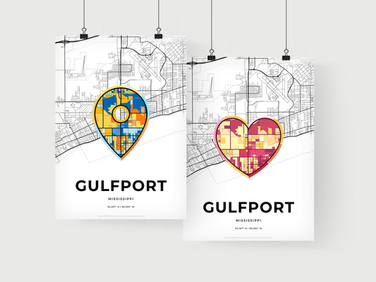 Gulfport Mississippi art print for couples