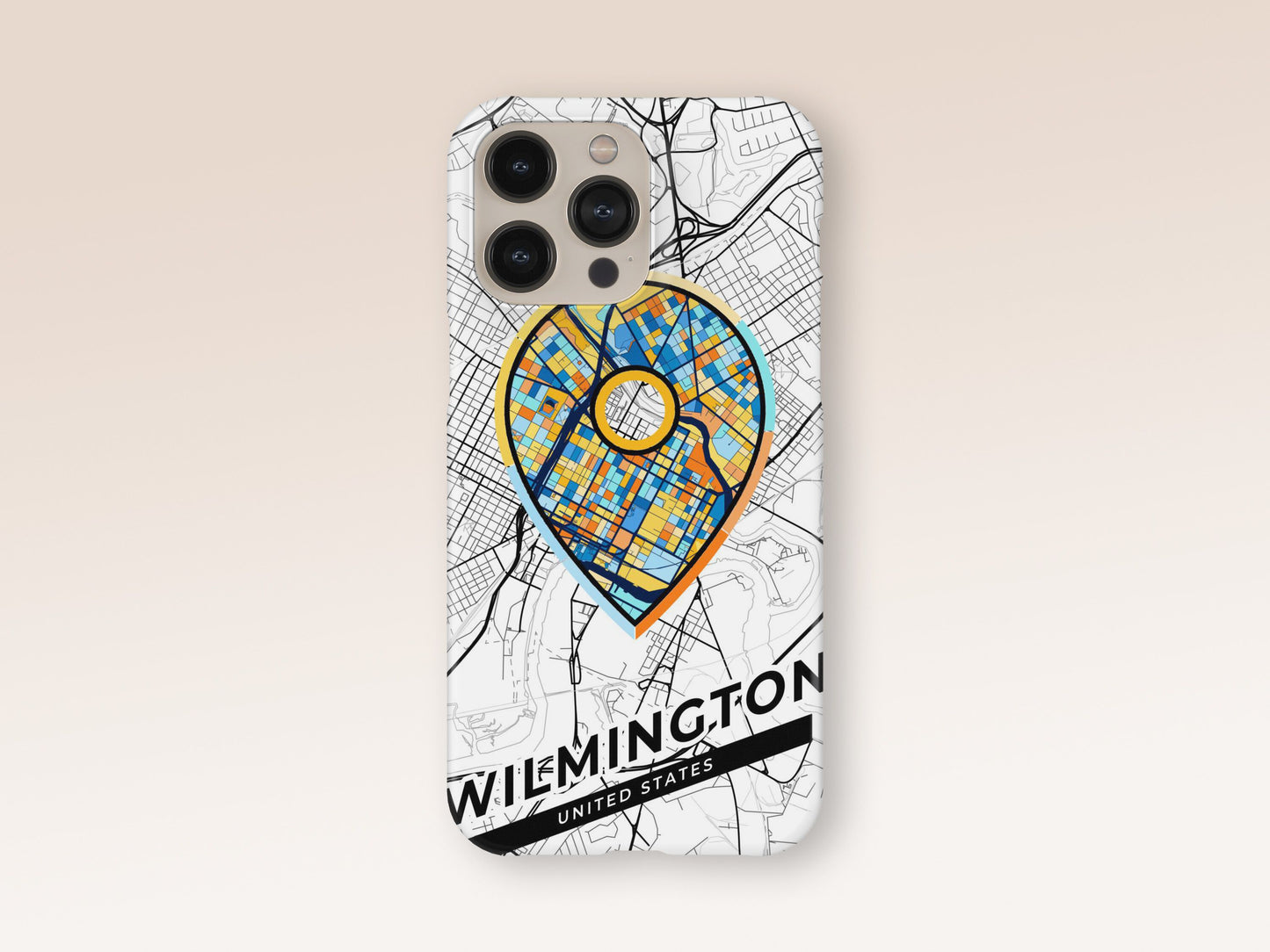 Wilmington Delaware slim phone case with colorful icon 1