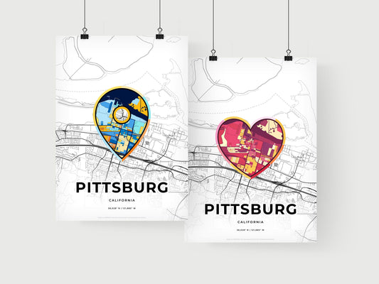 Pittsburg California art print for couples