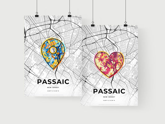 Passaic New Jersey art print for couples