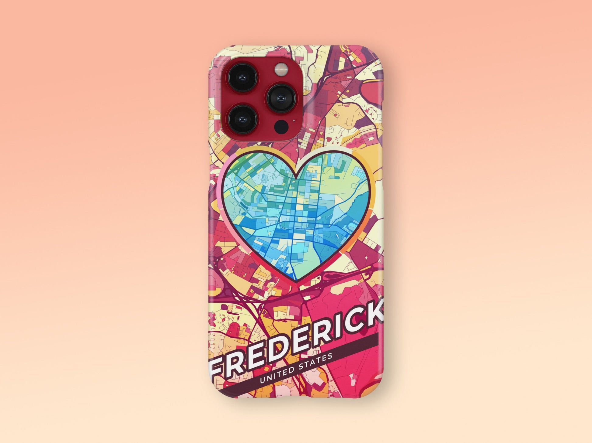 Frederick Maryland slim phone case with colorful icon. Birthday, wedding or housewarming gift. Couple match cases. 2