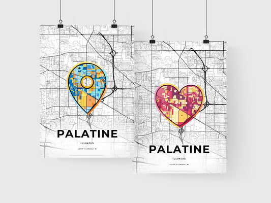 Palatine Illinois art print for couples