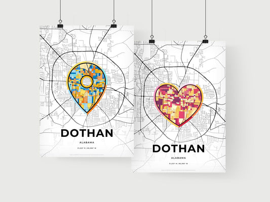 Dothan Alabama art print for couples