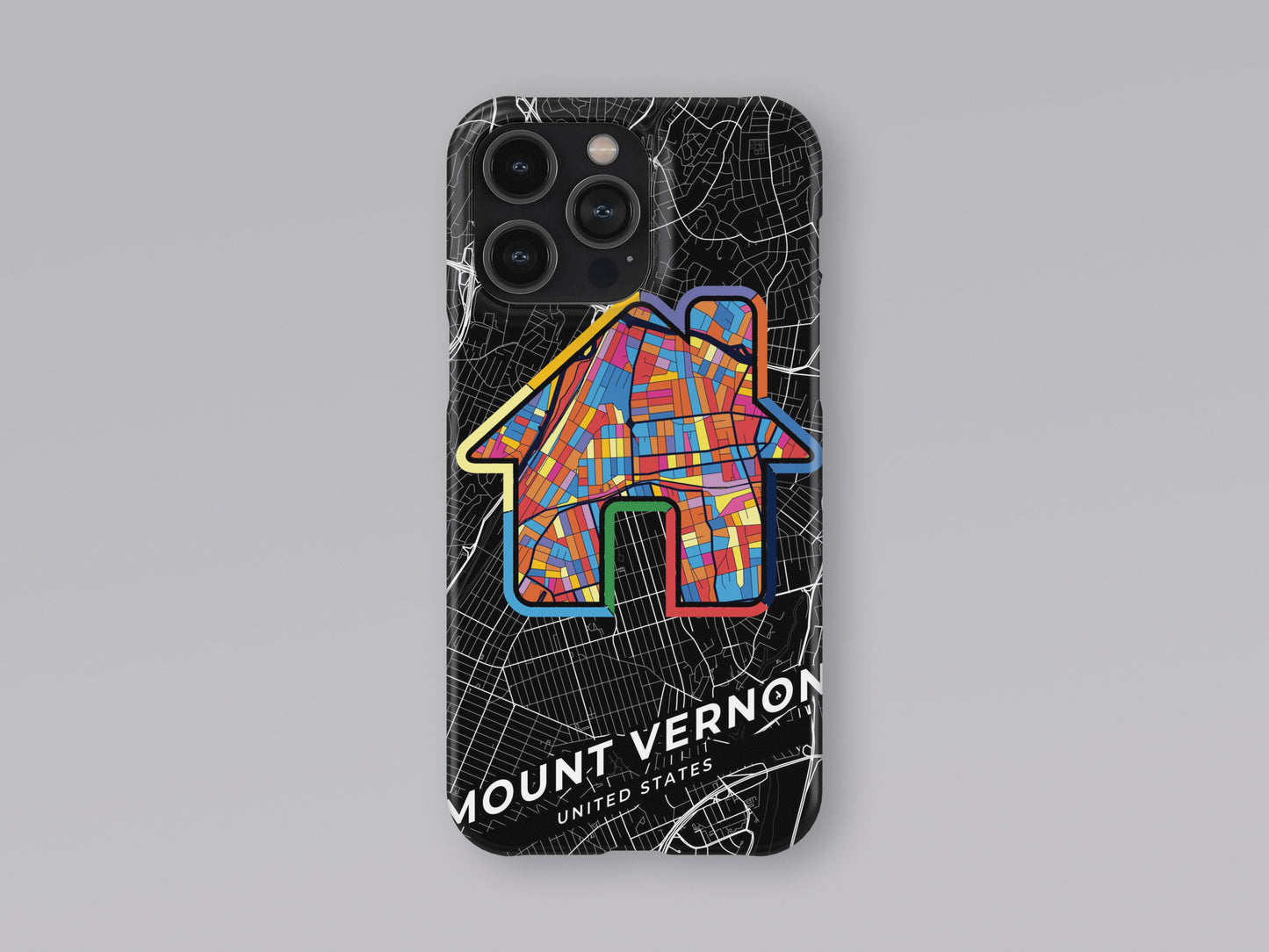 Mount Vernon New York slim phone case with colorful icon 3