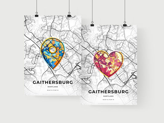 Gaithersburg Maryland art print for couples