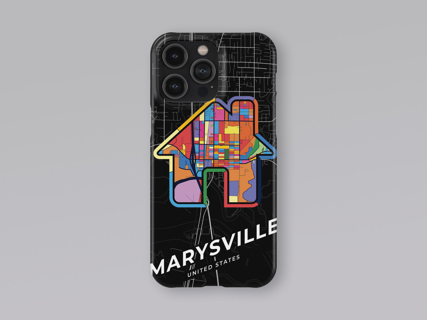 Marysville Washington slim phone case with colorful icon. Birthday, wedding or housewarming gift. Couple match cases. 3