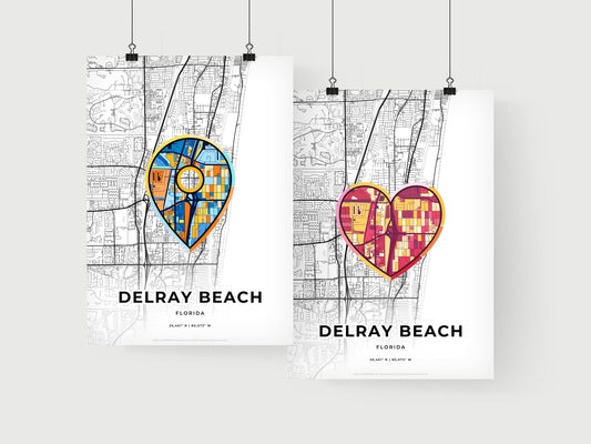 Delray Beach Florida art print for couples