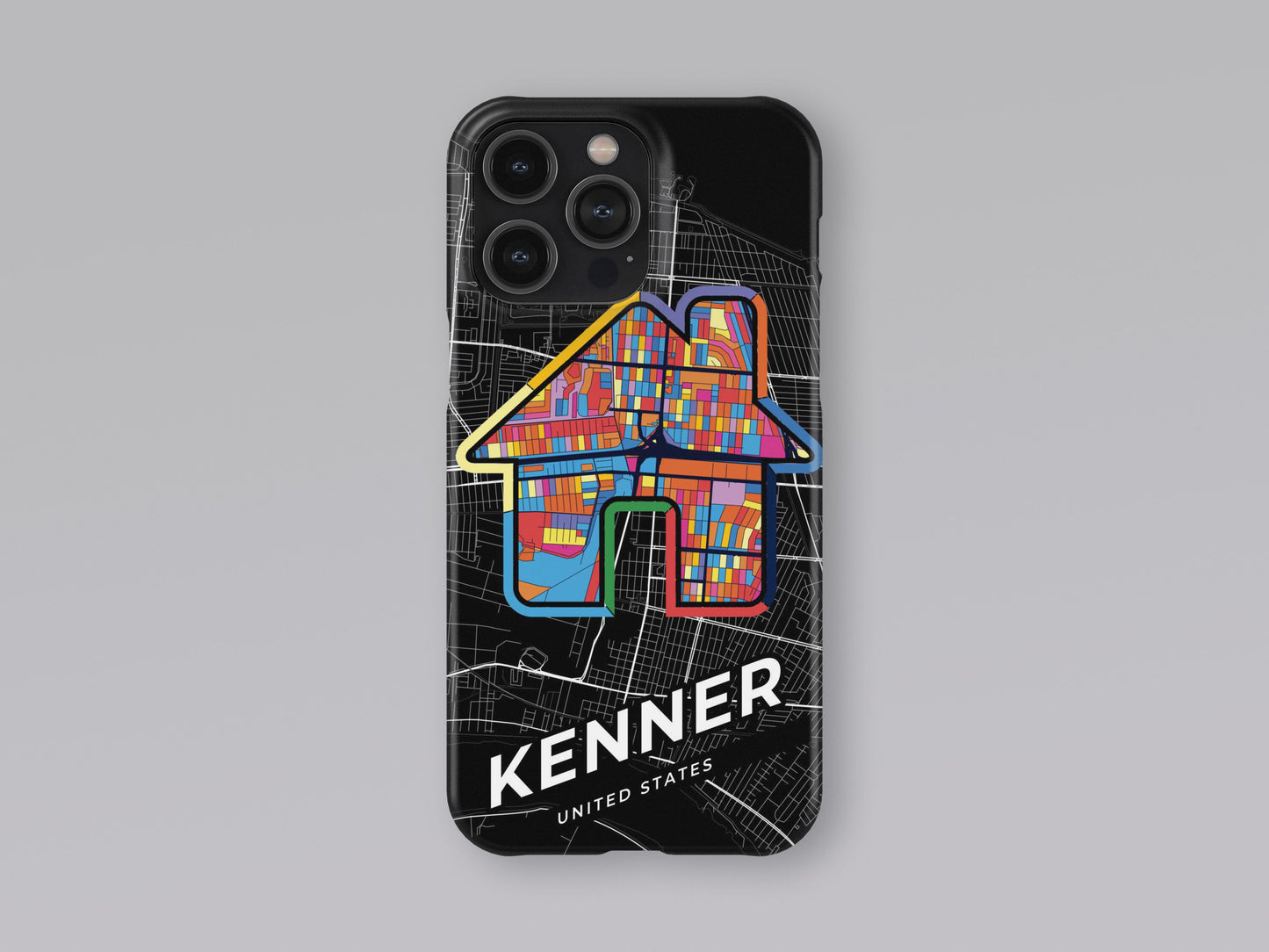 Kenner Louisiana slim phone case with colorful icon. Birthday, wedding or housewarming gift. Couple match cases. 3