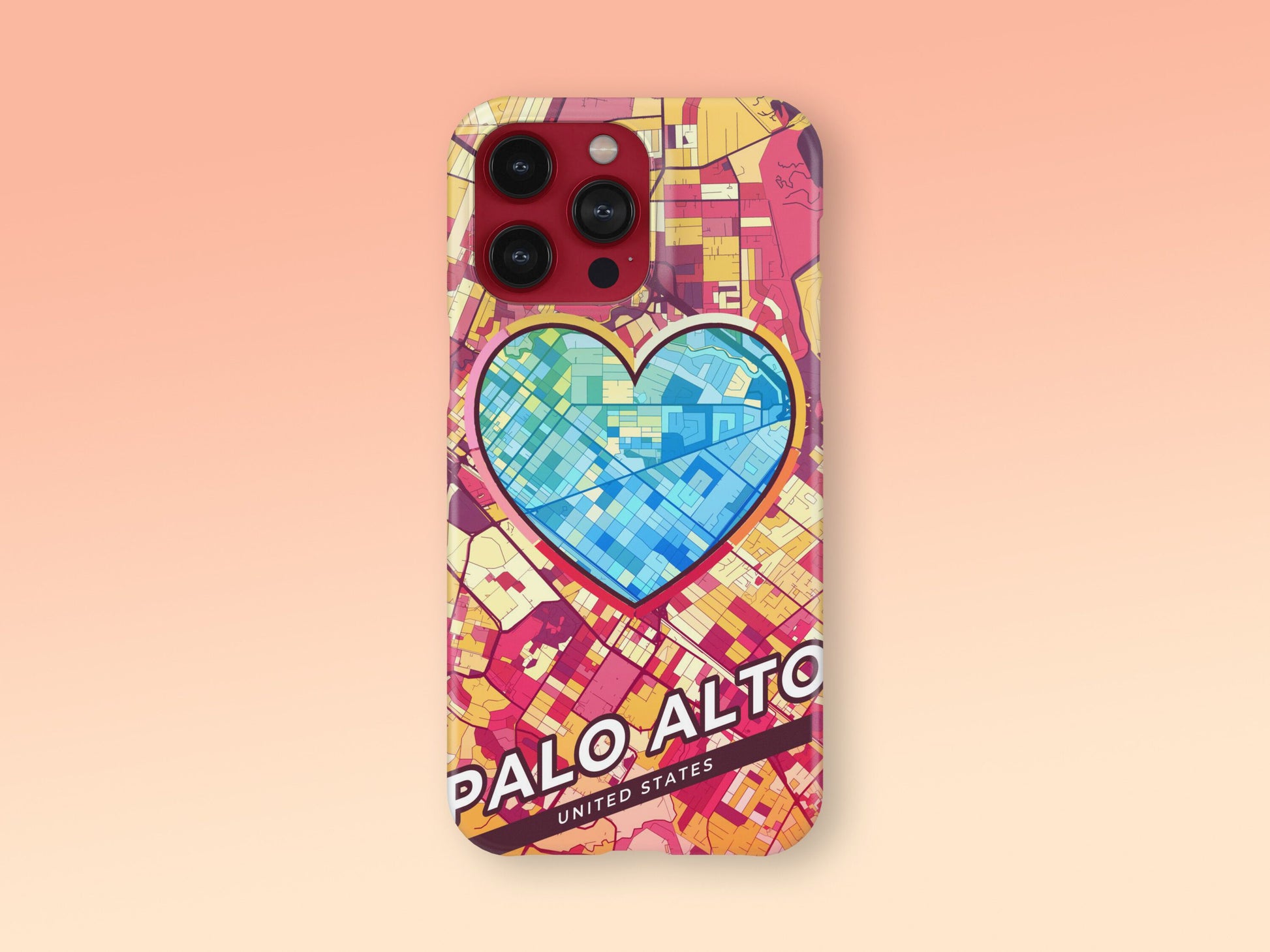 Palo Alto California slim phone case with colorful icon 2
