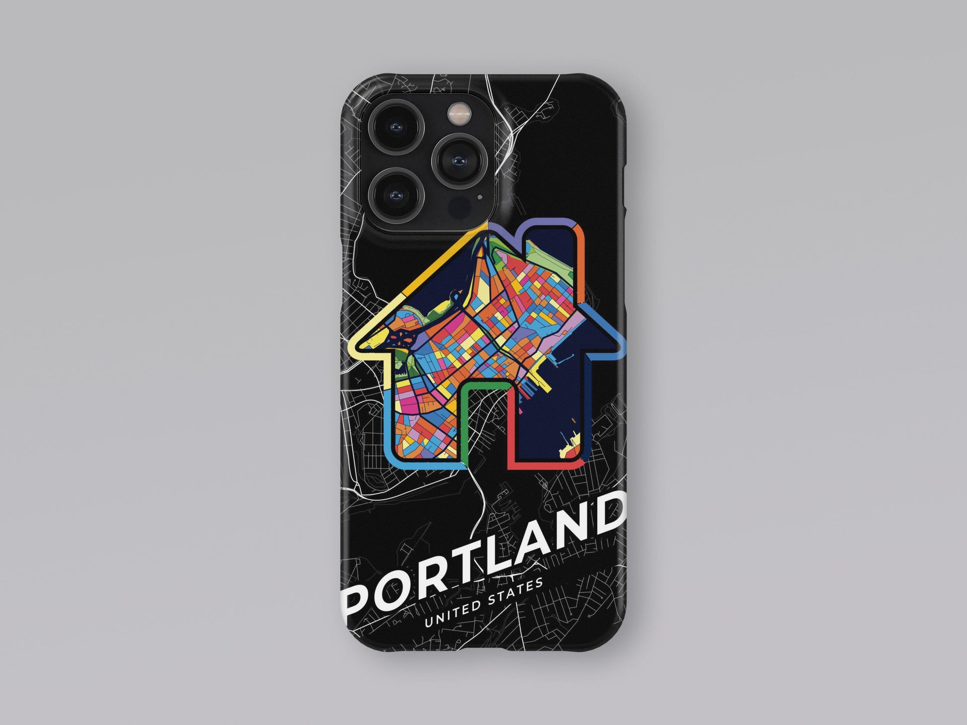 Portland Maine slim phone case with colorful icon 3
