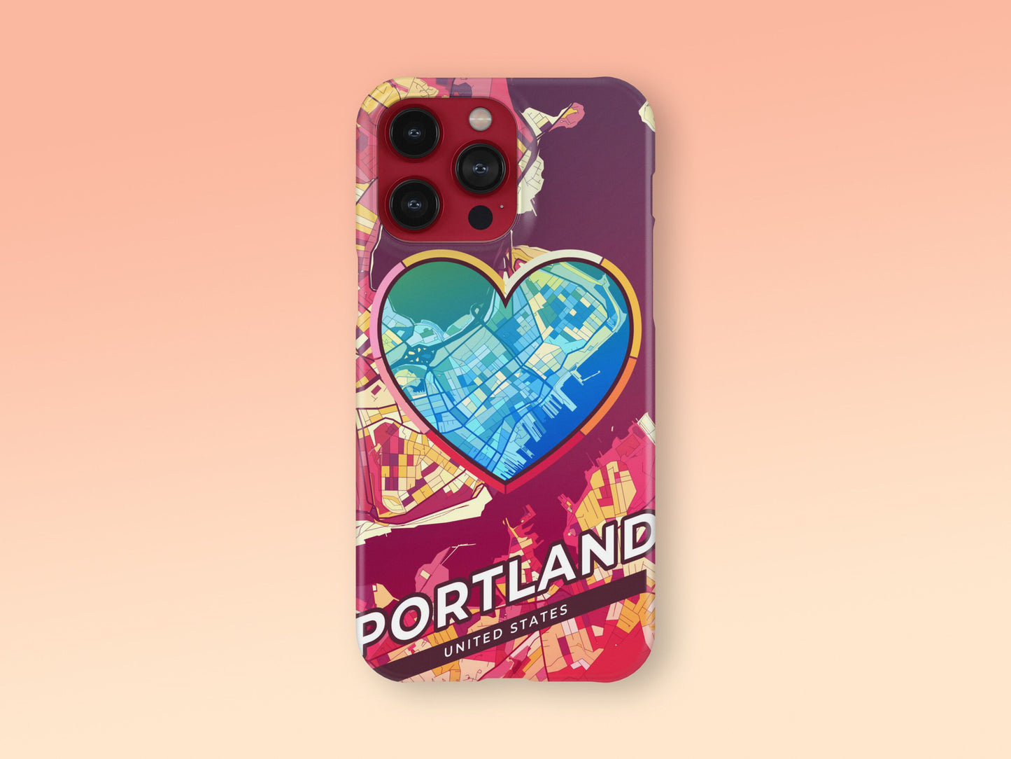 Portland Maine slim phone case with colorful icon 2