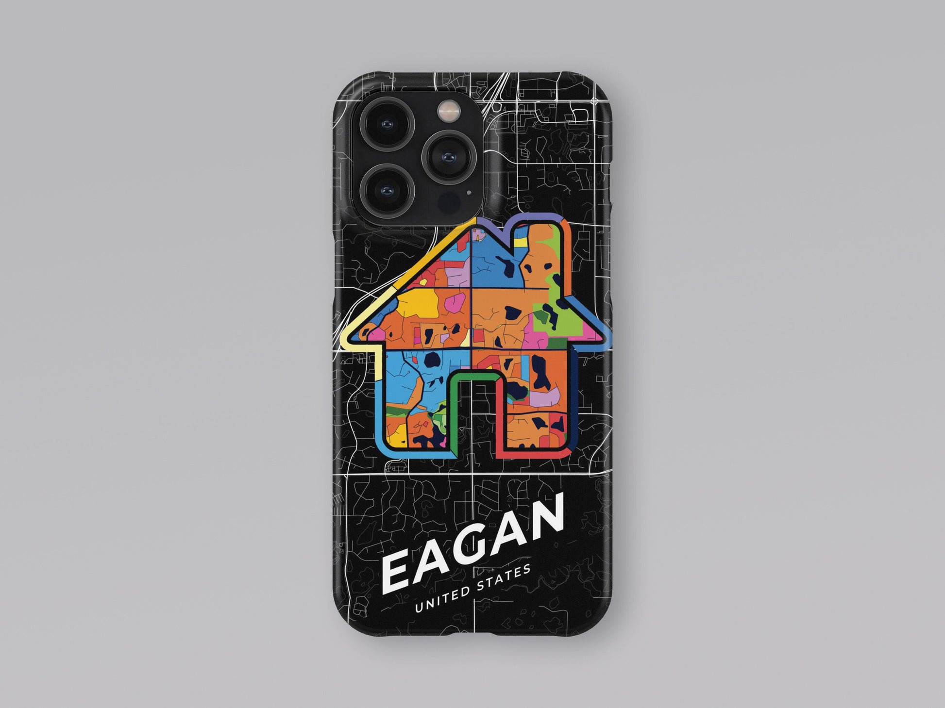 Eagan Minnesota slim phone case with colorful icon. Birthday, wedding or housewarming gift. Couple match cases. 3