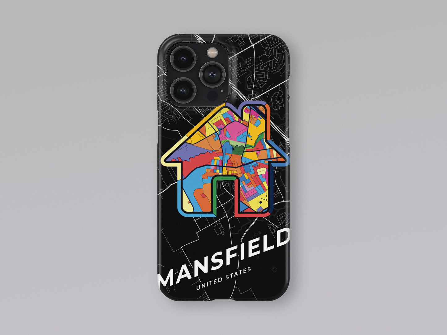 Mansfield Texas slim phone case with colorful icon. Birthday, wedding or housewarming gift. Couple match cases. 3