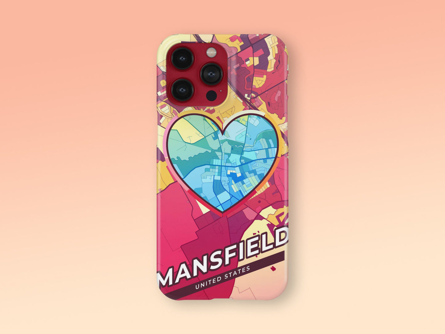 Mansfield Texas slim phone case with colorful icon. Birthday, wedding or housewarming gift. Couple match cases. 2