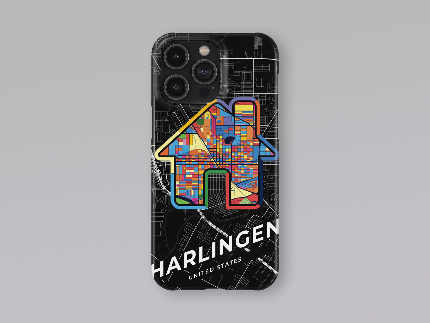 Harlingen Texas slim phone case with colorful icon. Birthday, wedding or housewarming gift. Couple match cases. 3