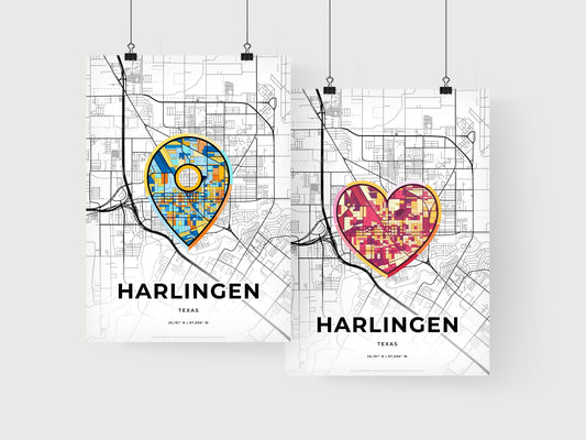 Harlingen Texas art print for couples