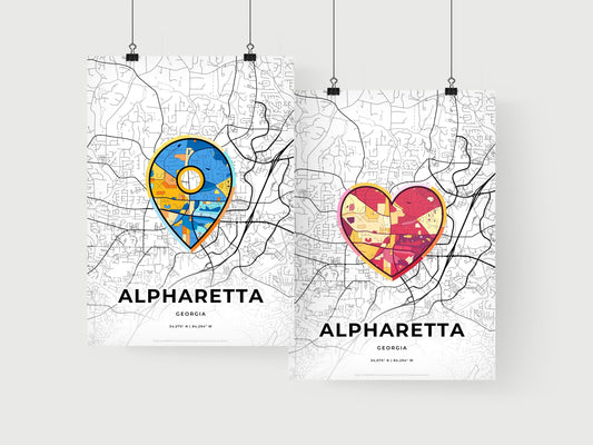 Alpharetta Georgia art print for couples