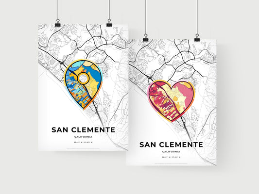 San Clemente California art print for couples