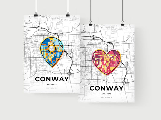 Conway Arkansas art print for couples