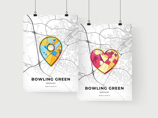 Bowling Green Kentucky art print for couples