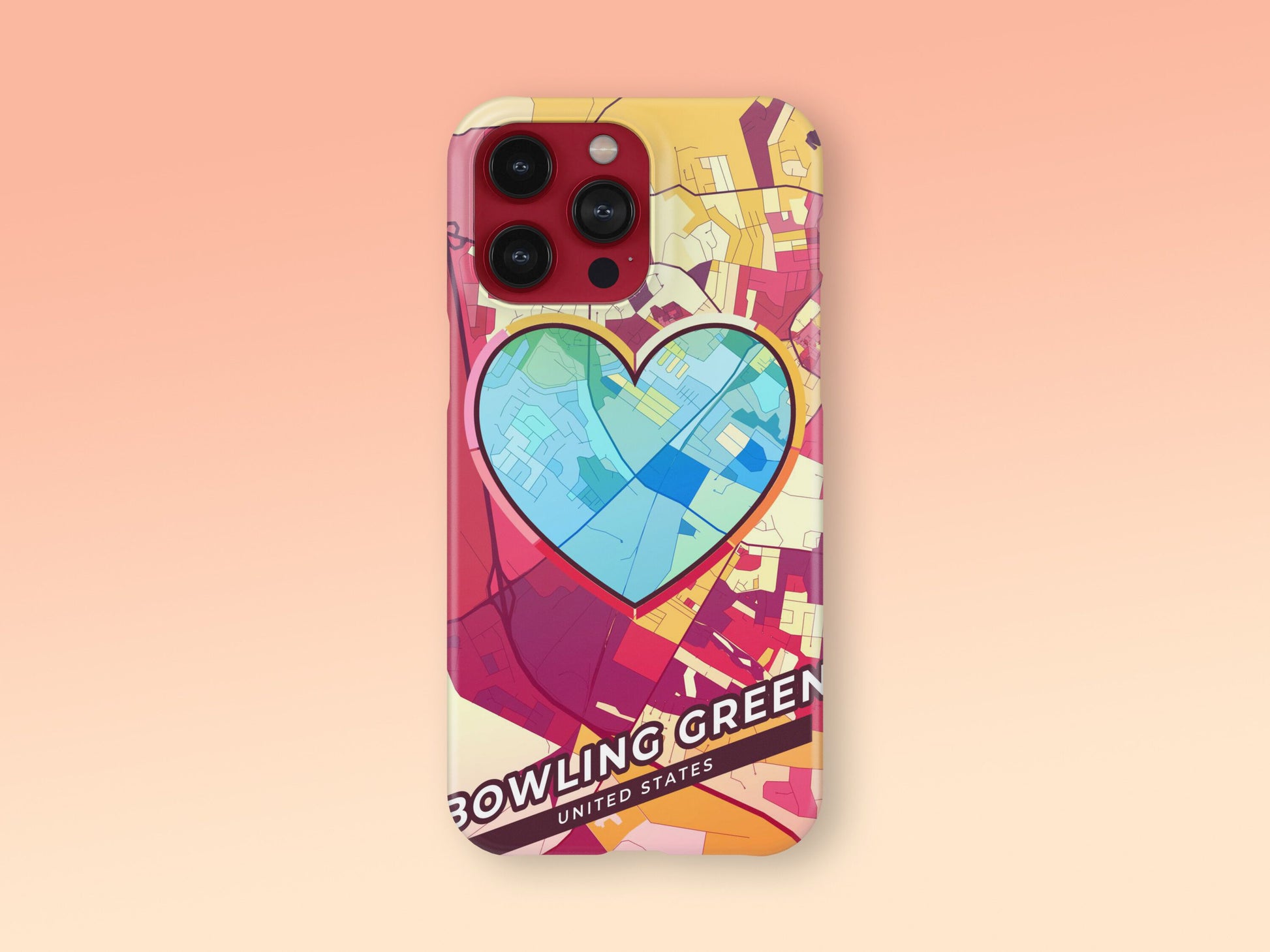 Bowling Green Kentucky slim phone case with colorful icon. Birthday, wedding or housewarming gift. Couple match cases. 2