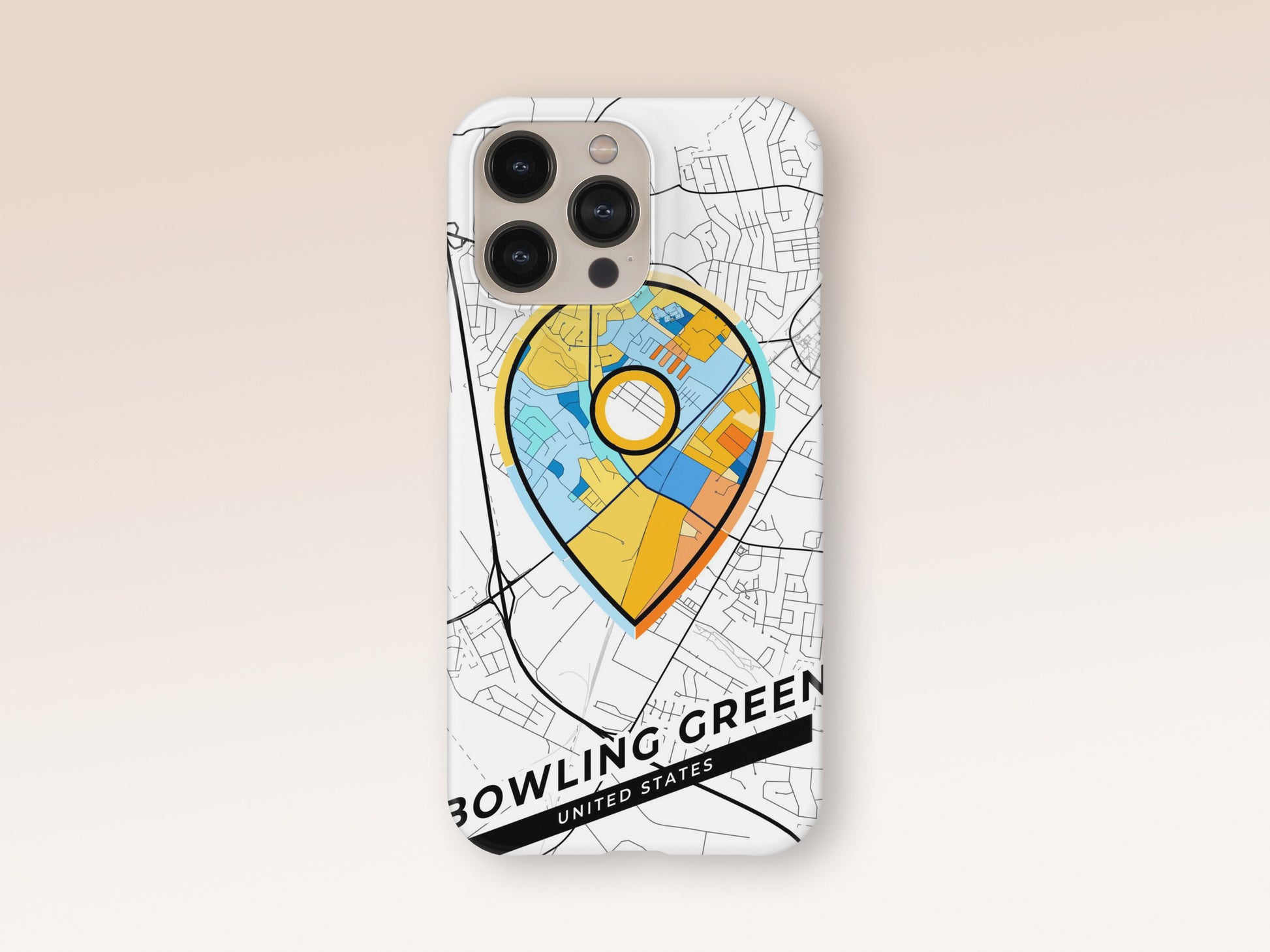 Bowling Green Kentucky slim phone case with colorful icon. Birthday, wedding or housewarming gift. Couple match cases. 1