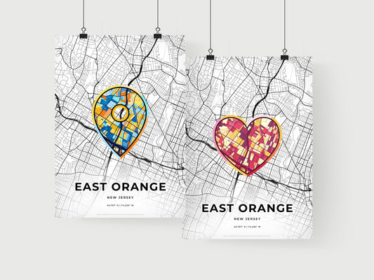 East Orange New Jersey art print for couples