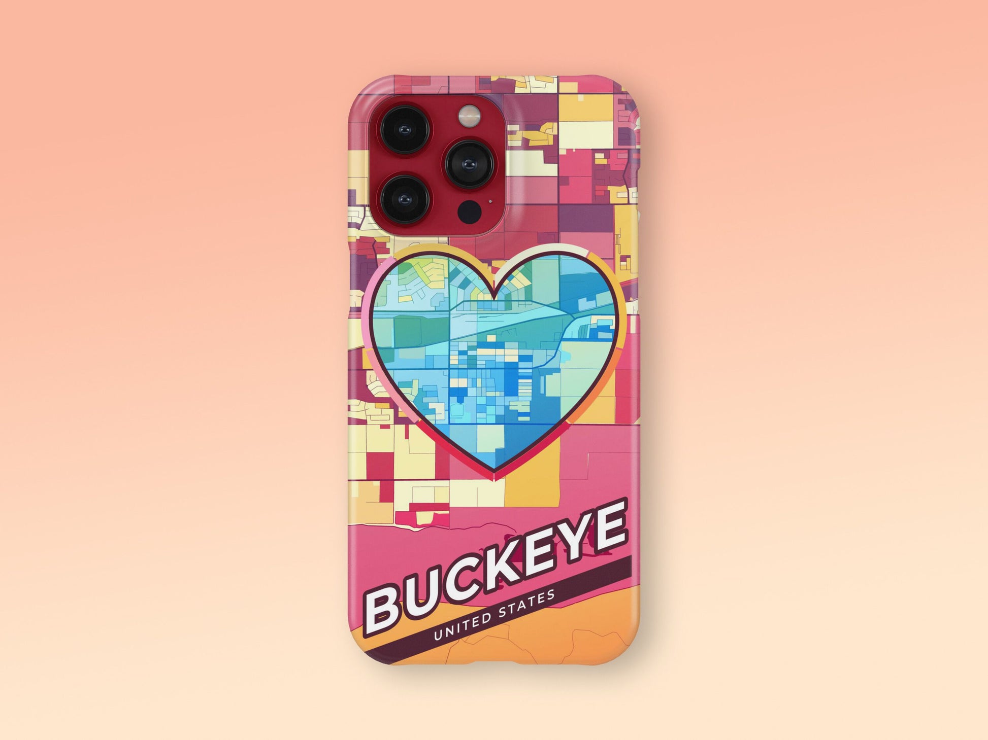 Buckeye Arizona slim phone case with colorful icon. Birthday, wedding or housewarming gift. Couple match cases. 2