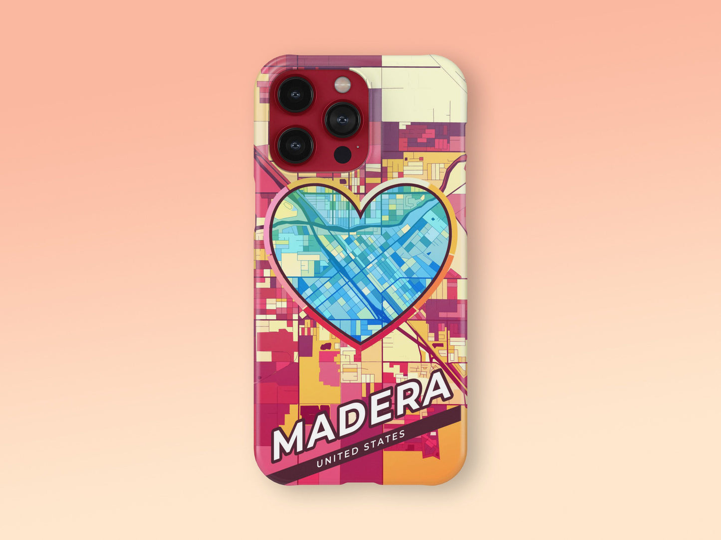 Madera California slim phone case with colorful icon. Birthday, wedding or housewarming gift. Couple match cases. 2