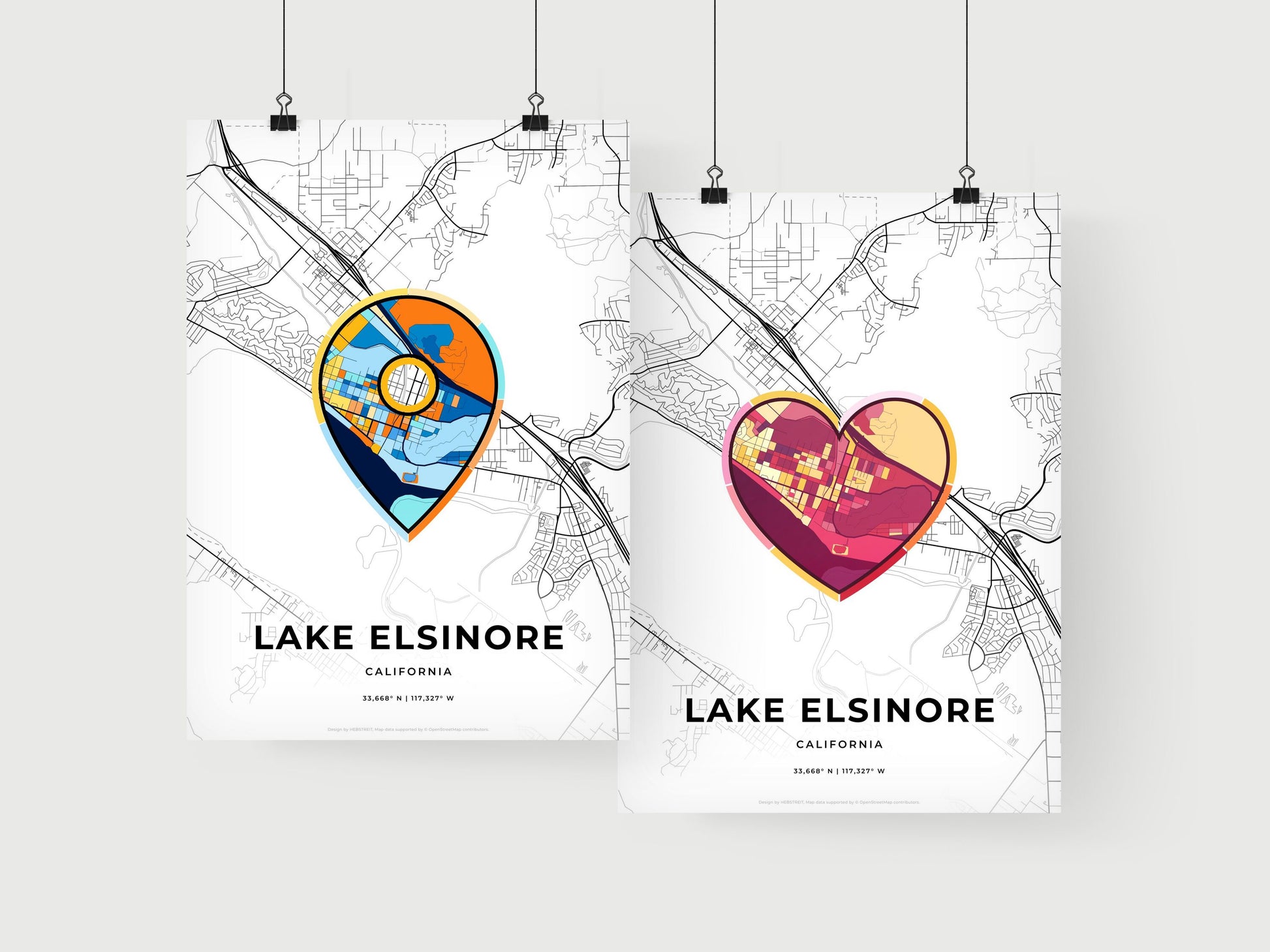 Lake Elsinore California art print for couples
