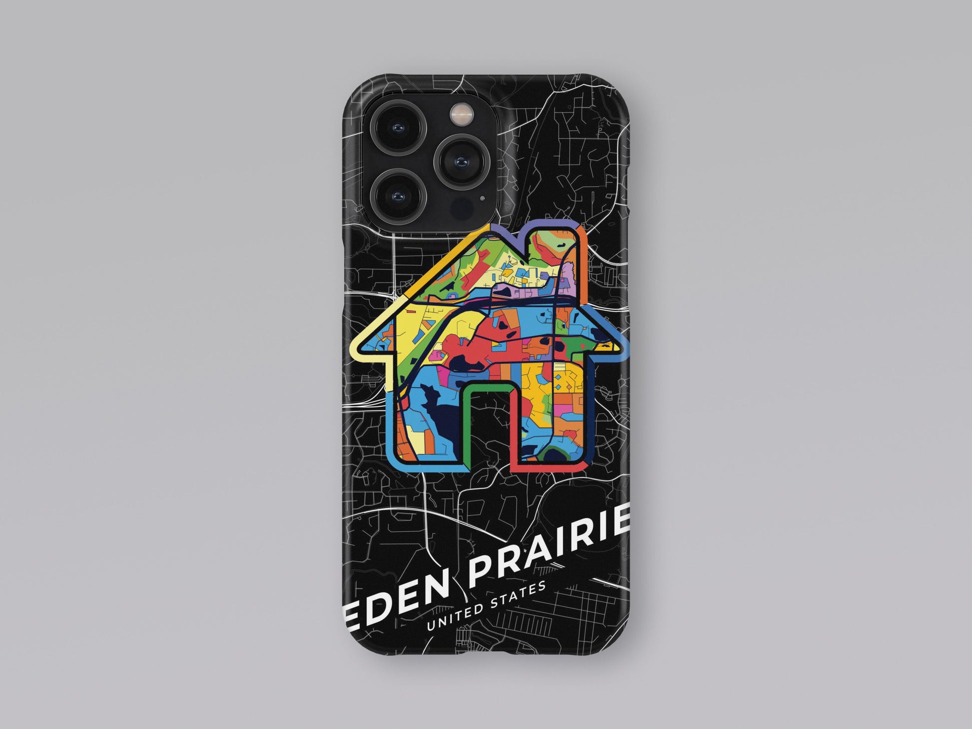 Eden Prairie Minnesota slim phone case with colorful icon. Birthday, wedding or housewarming gift. Couple match cases. 3