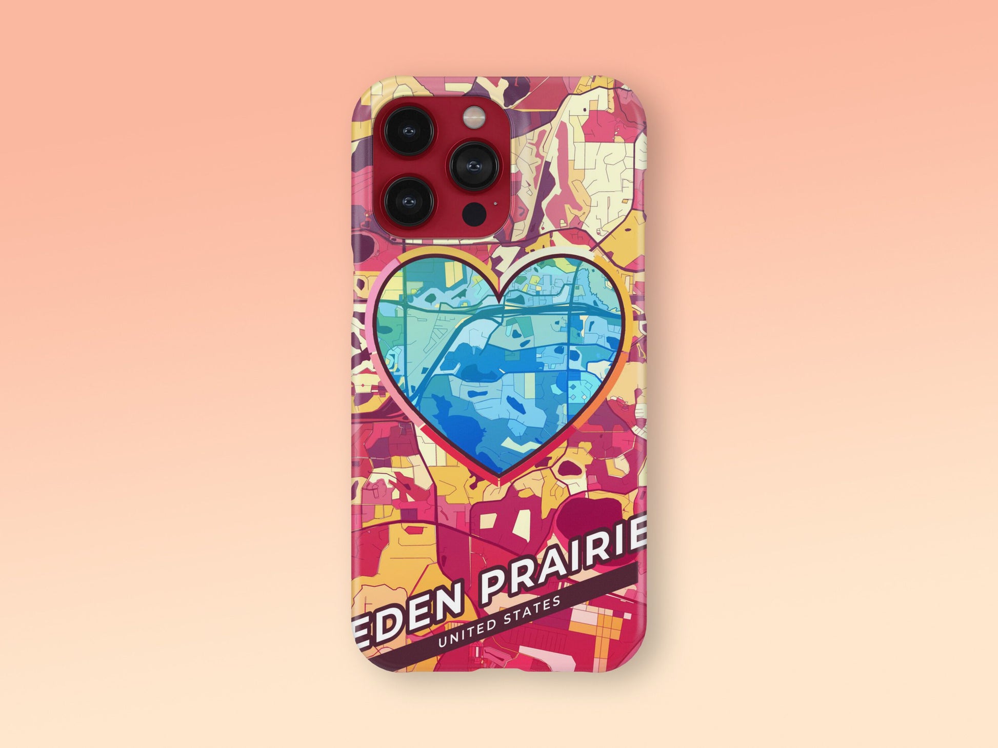 Eden Prairie Minnesota slim phone case with colorful icon. Birthday, wedding or housewarming gift. Couple match cases. 2