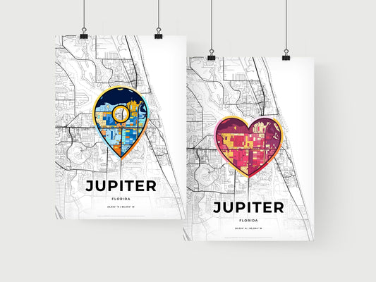 Jupiter Florida art print for couples