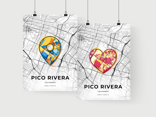 Pico Rivera California art print for couples