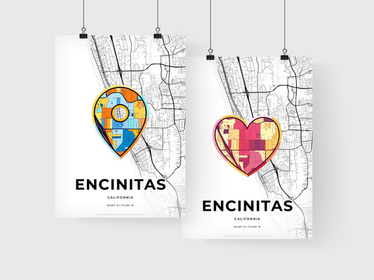 Encinitas California art print for couples