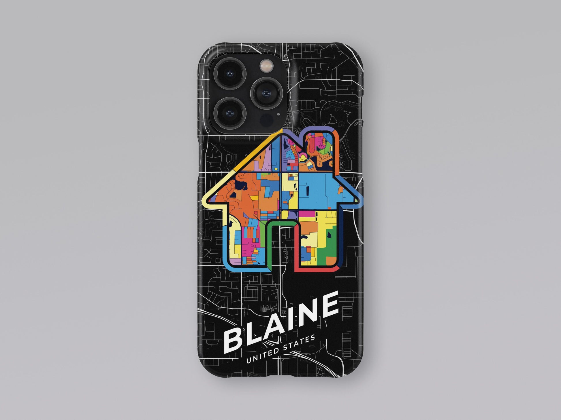 Blaine Minnesota slim phone case with colorful icon. Birthday, wedding or housewarming gift. Couple match cases. 3