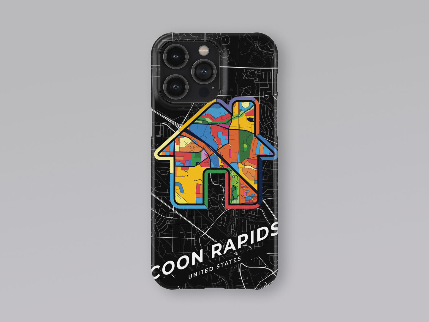 Coon Rapids Minnesota slim phone case with colorful icon. Birthday, wedding or housewarming gift. Couple match cases. 3